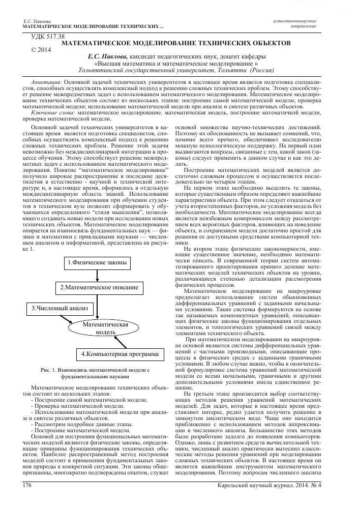 Построение математической модели