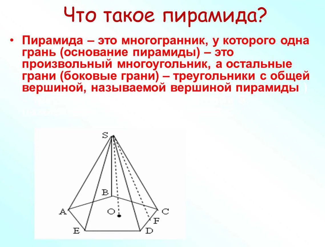 Связь пирамиды с другими геометрическими фигурами