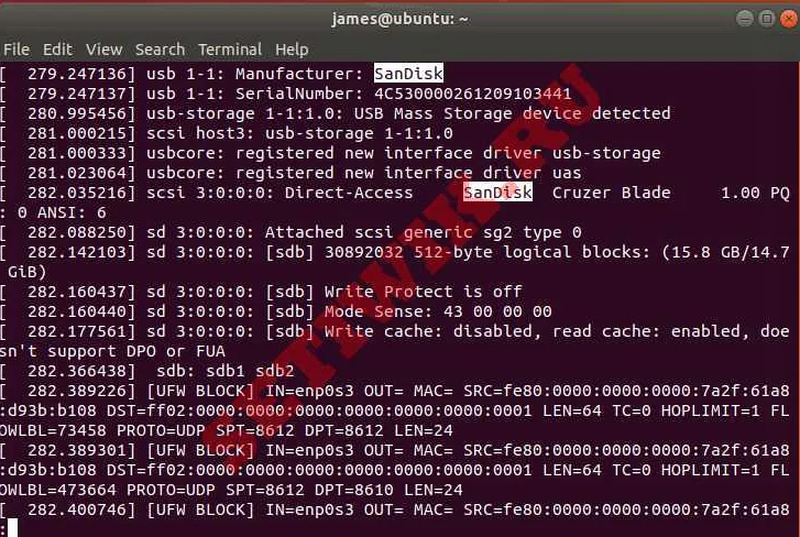 Как узнать тип и серийный номер подключенных USB-устройств в Linux