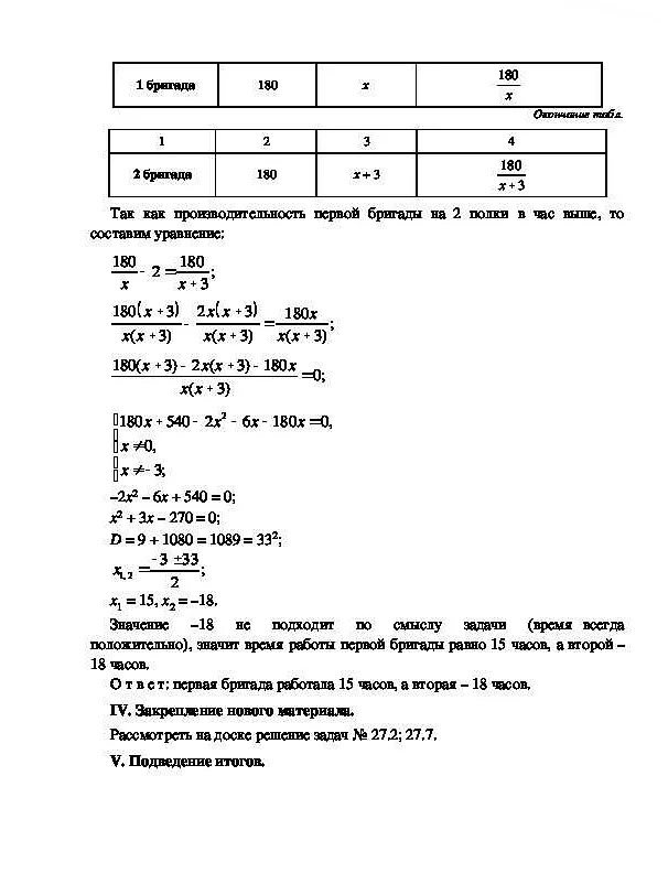 Методы решения рациональных уравнений